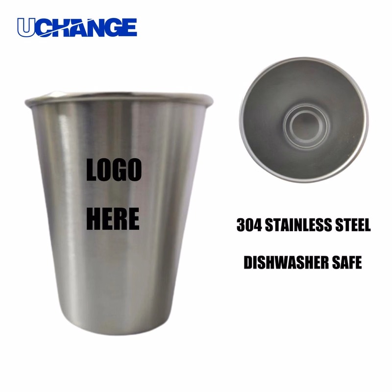 Stainless Steel Cup Container for Beverage Service (16 oz)