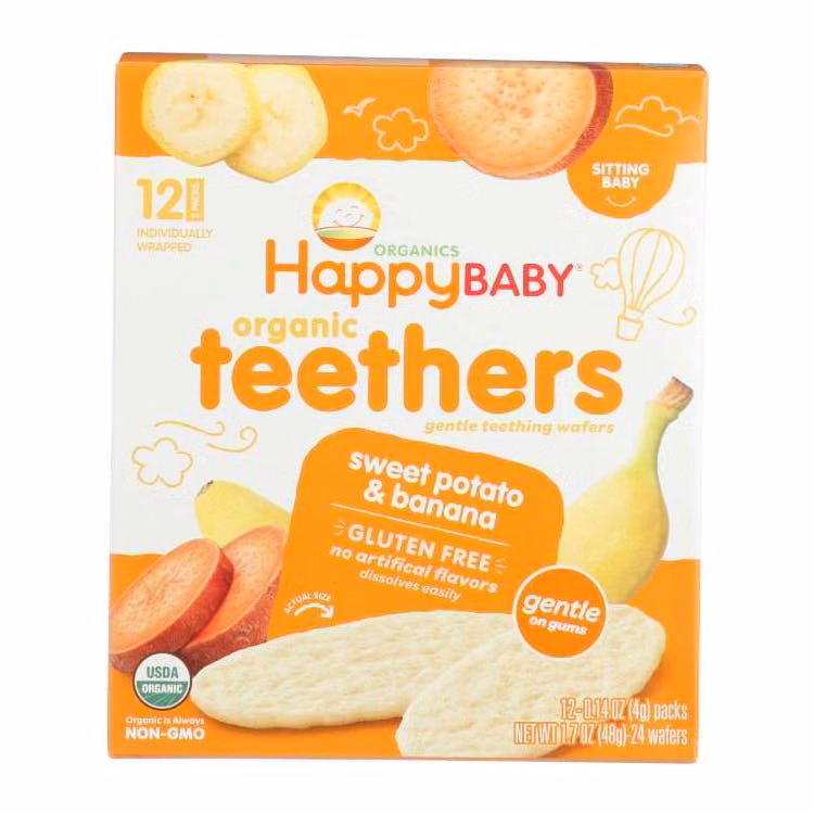 Happy Baby Organic Wafers 6pk - Banana and Sweet Potato
