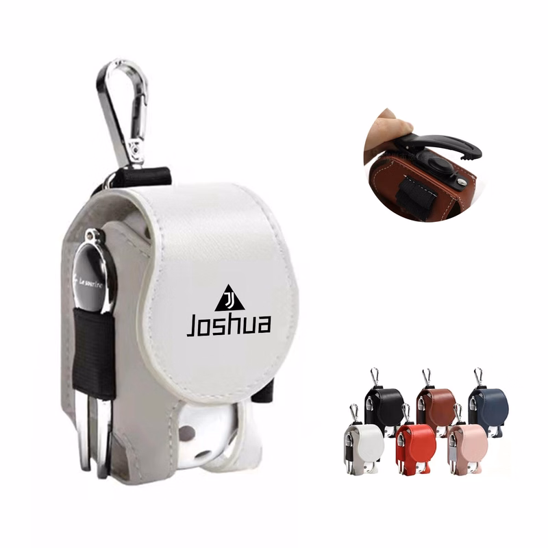 Classic Pu Leather Golf Ball Storage Bag