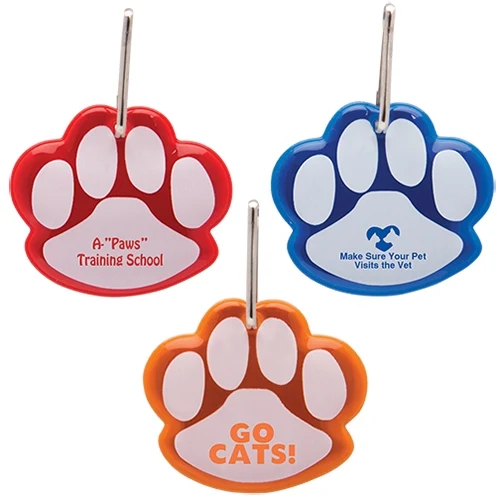 Paw Shaped Reflective Collar Tag 1
