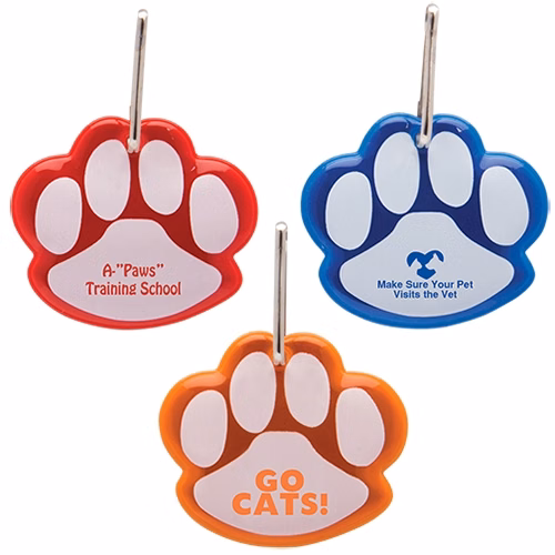 Paw Shaped Reflective Collar Tag