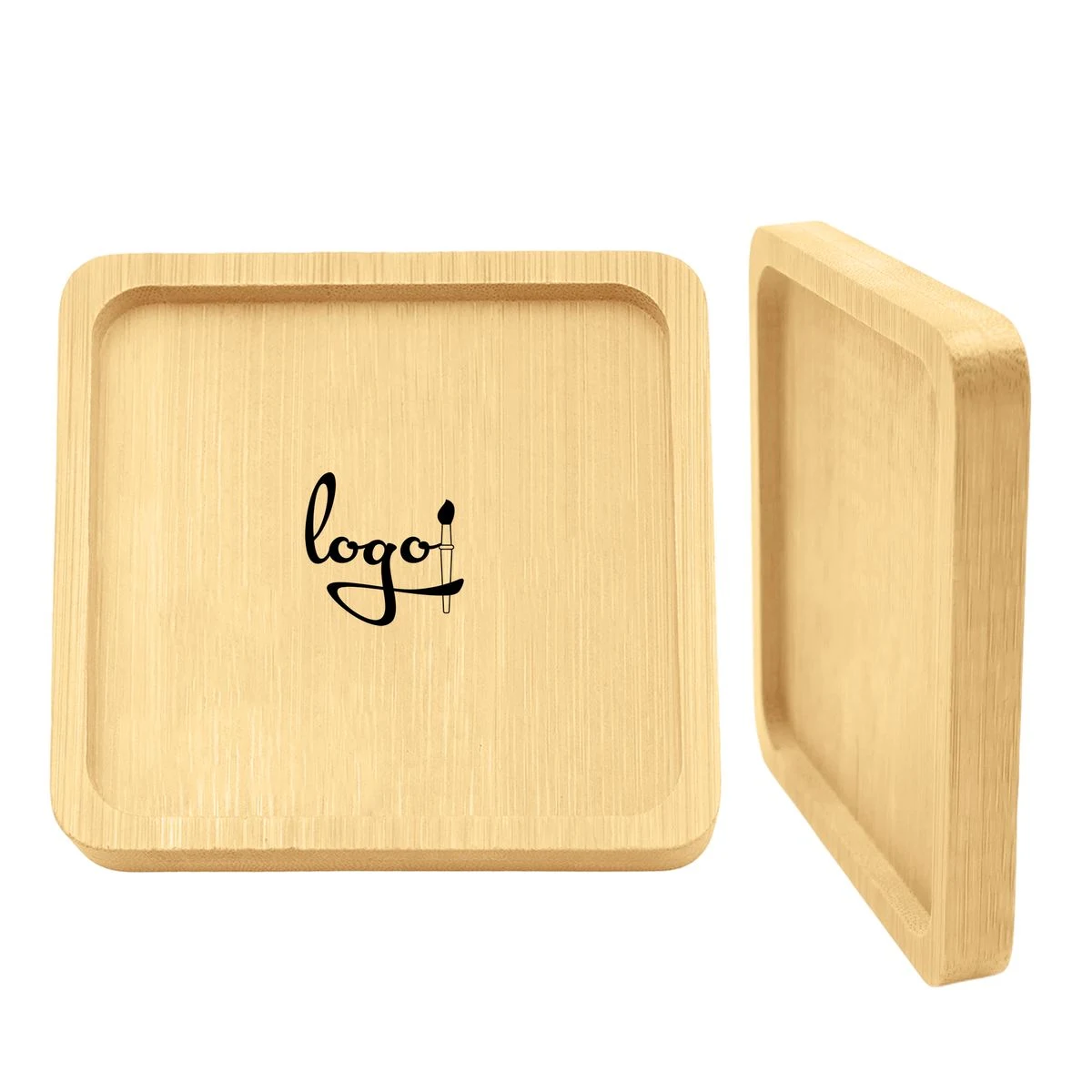 Bamboo Square Coaster Tray 1