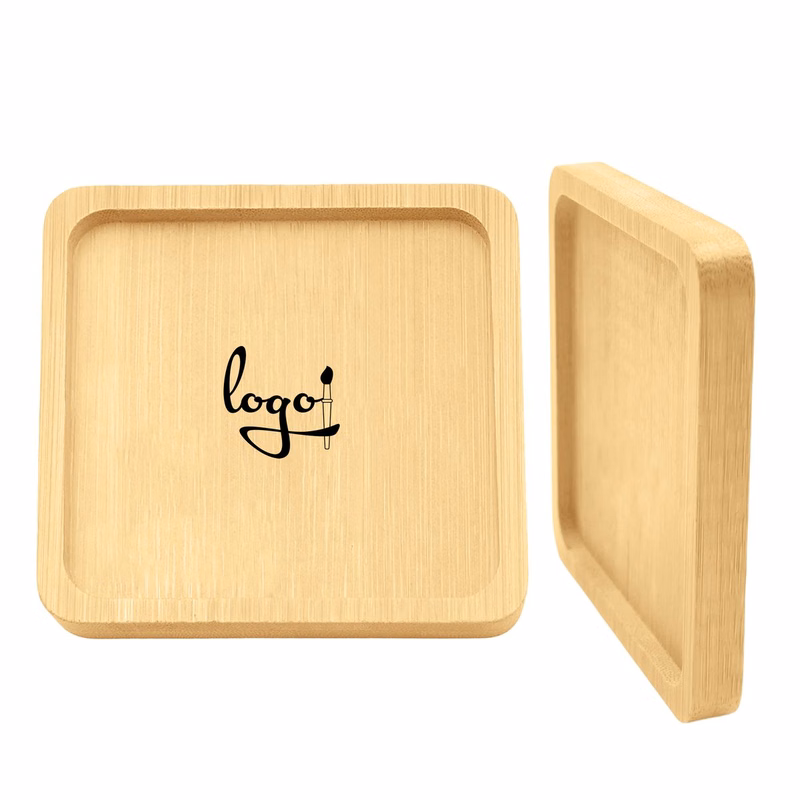 Bamboo Square Coaster Tray