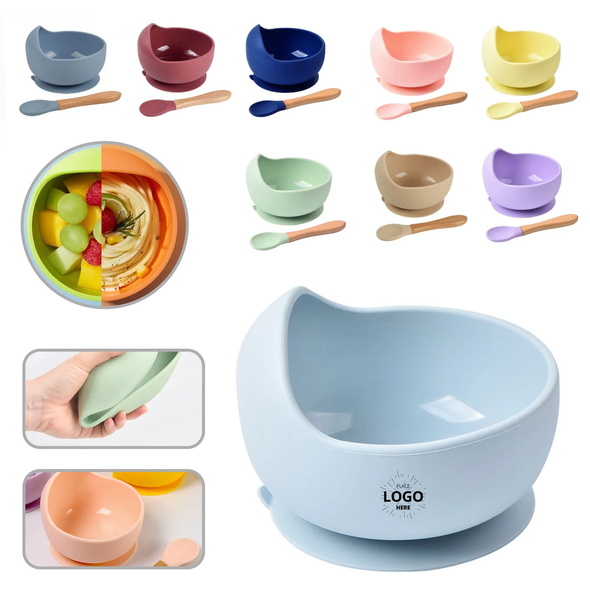 Silicone Baby Bowl and Spoon Set 1