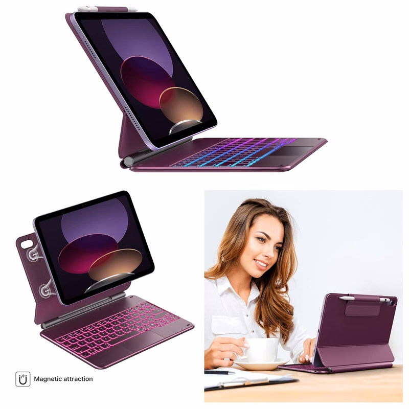 Promotek iBank® Magic Magnetic Bluetooth Keyboard Case for iPad Air 13 inch (M2, 2024). Free Shippin