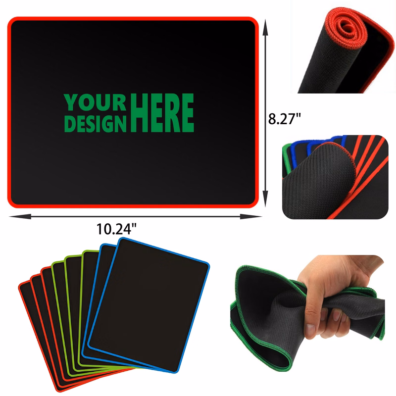 MOQ 50 PCS Comfortable Non Slip Rubber Mouse Pad
