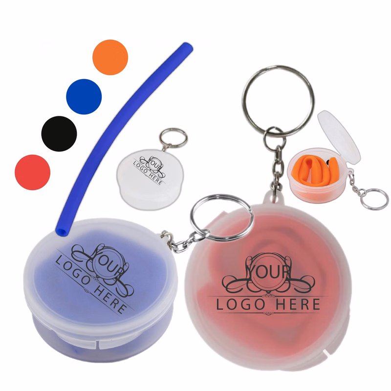 Silicone Drinking Straw w/Travel Case