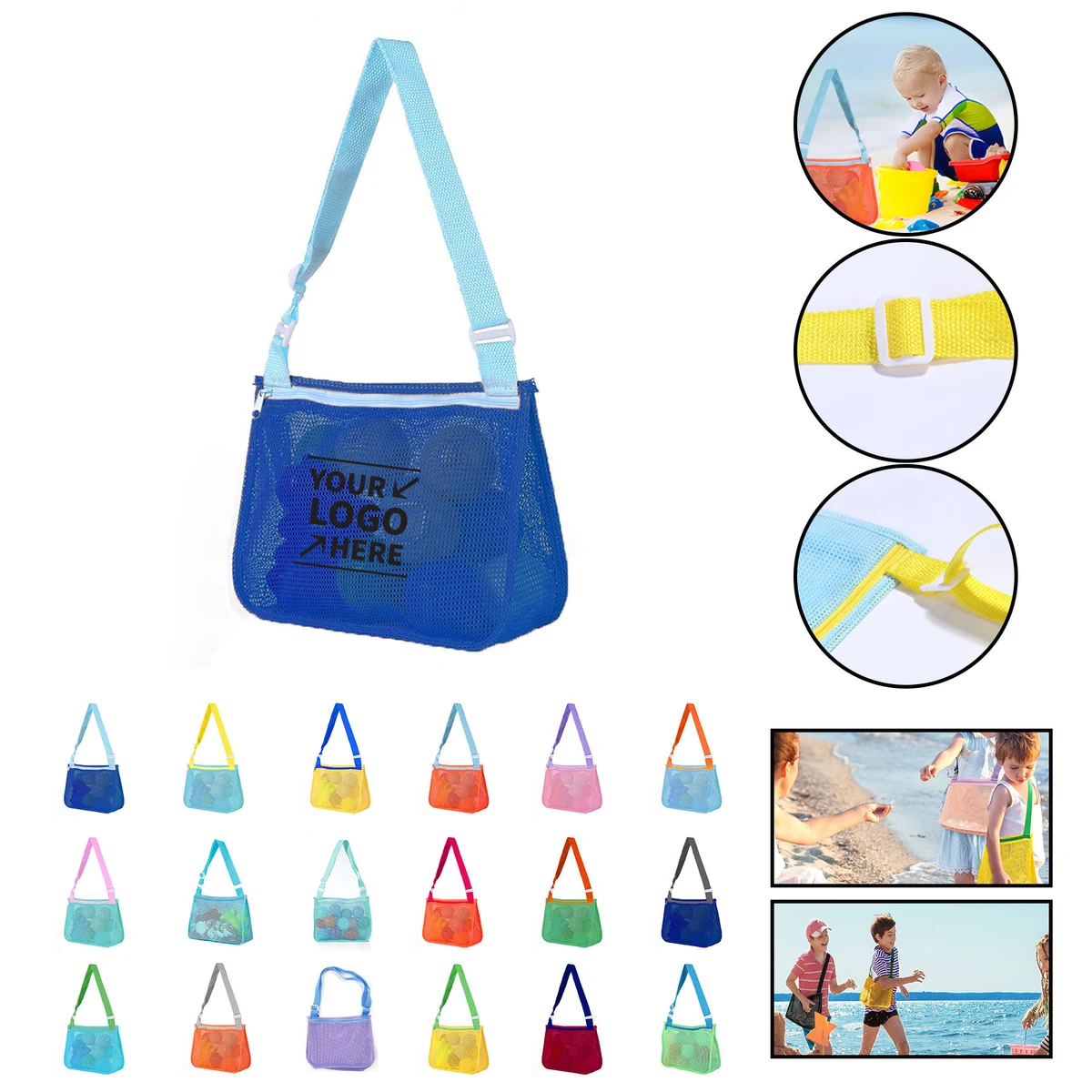 With Adjustable Straps Beach Toy Mesh Bag 1