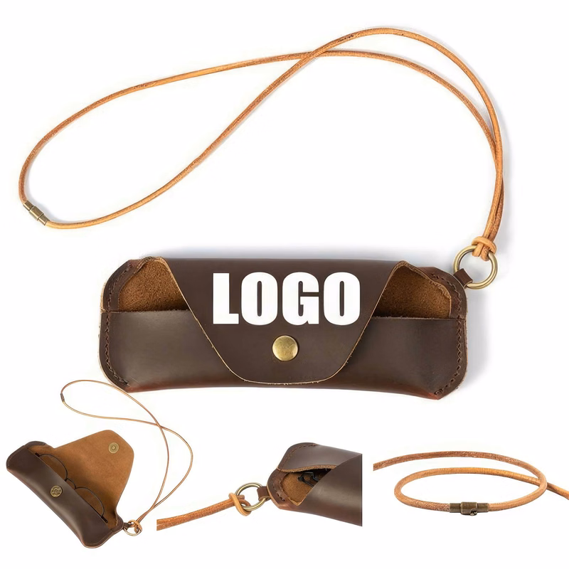 Genuine Leather Glasses Organizer Bag & Sunglass Pouch Case