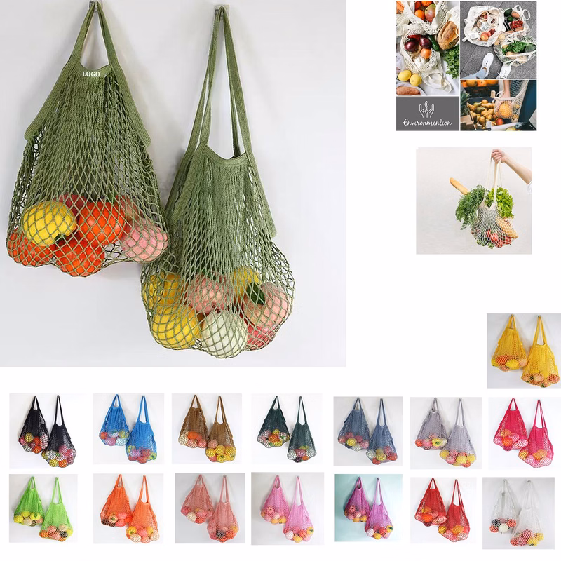 Reusable Mesh Washable Cotton Rope Shopping Bag