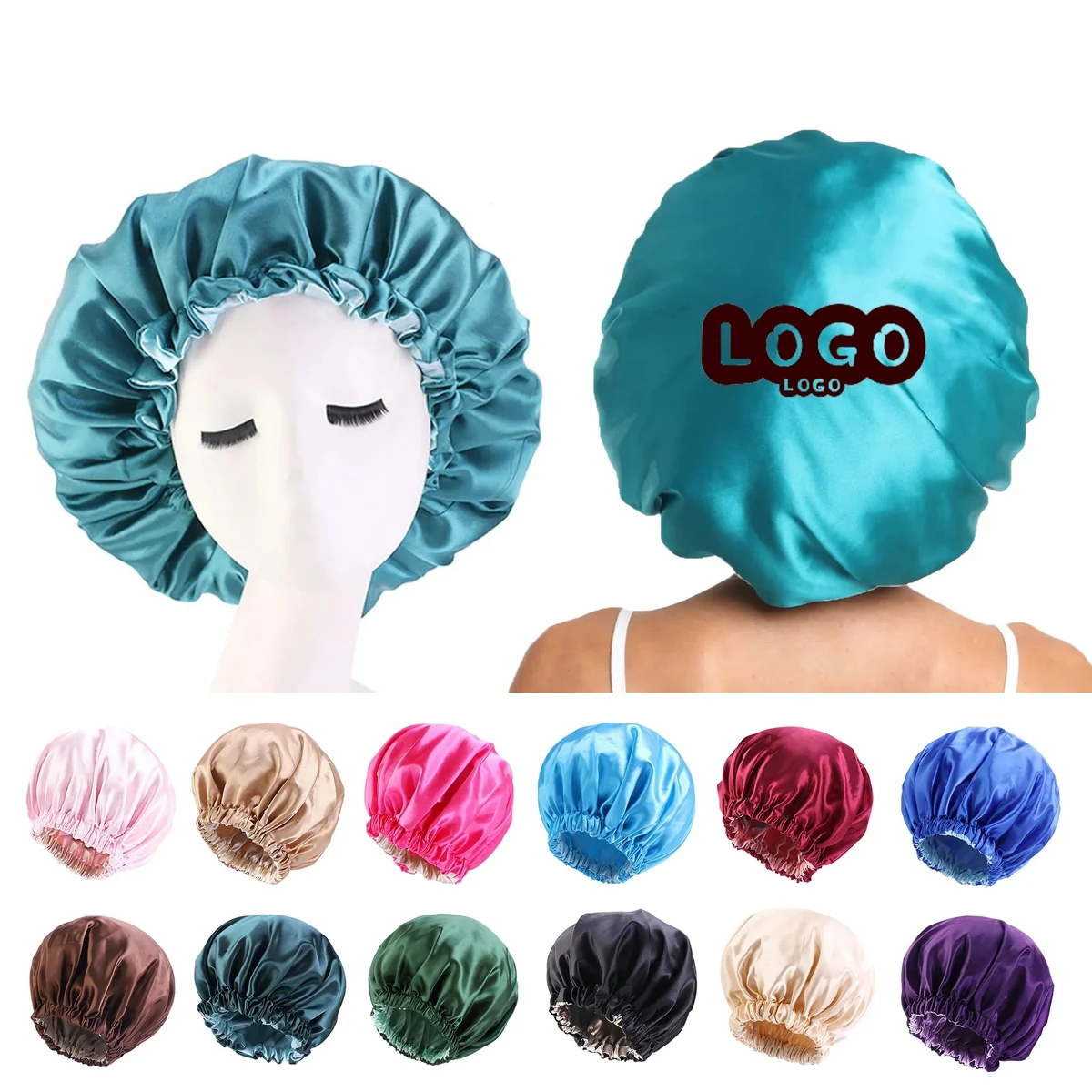Silky Satin Sleep Cap Bonnet 1