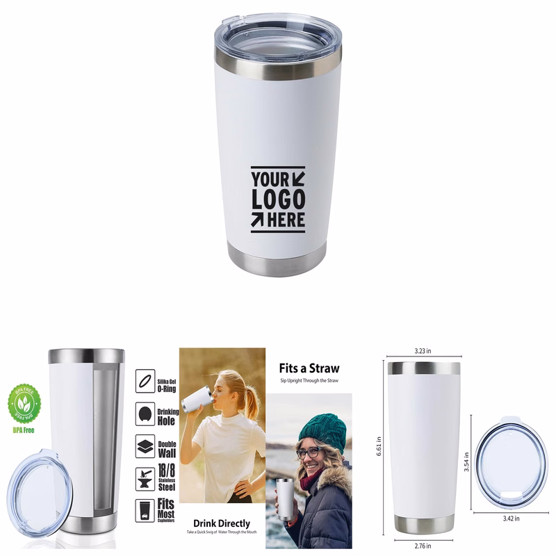 21oz Stainless Steel Tumbler with Lid Bulk Pack