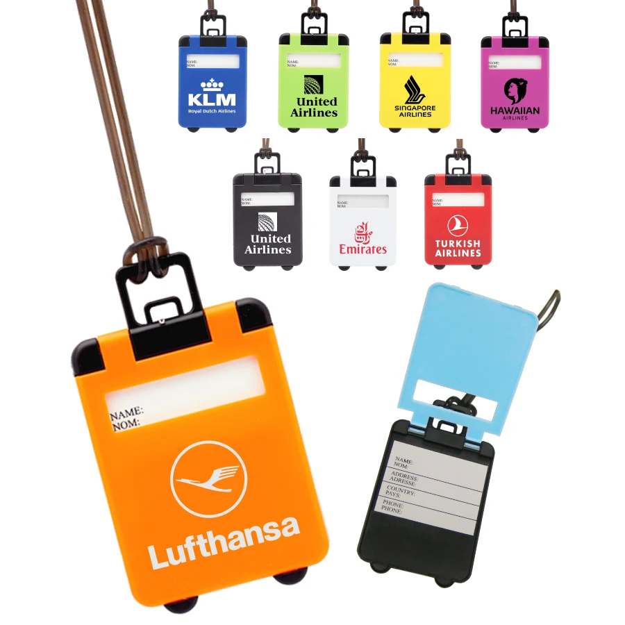 Suitcase Shaped Luggage Tag with Pop Up Cover 1