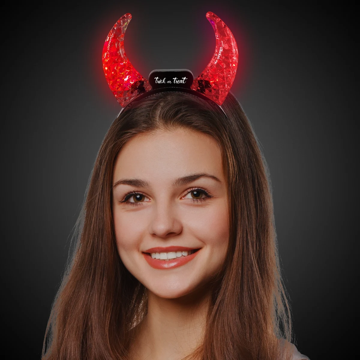 Light Up Crystal Devil Horns 1
