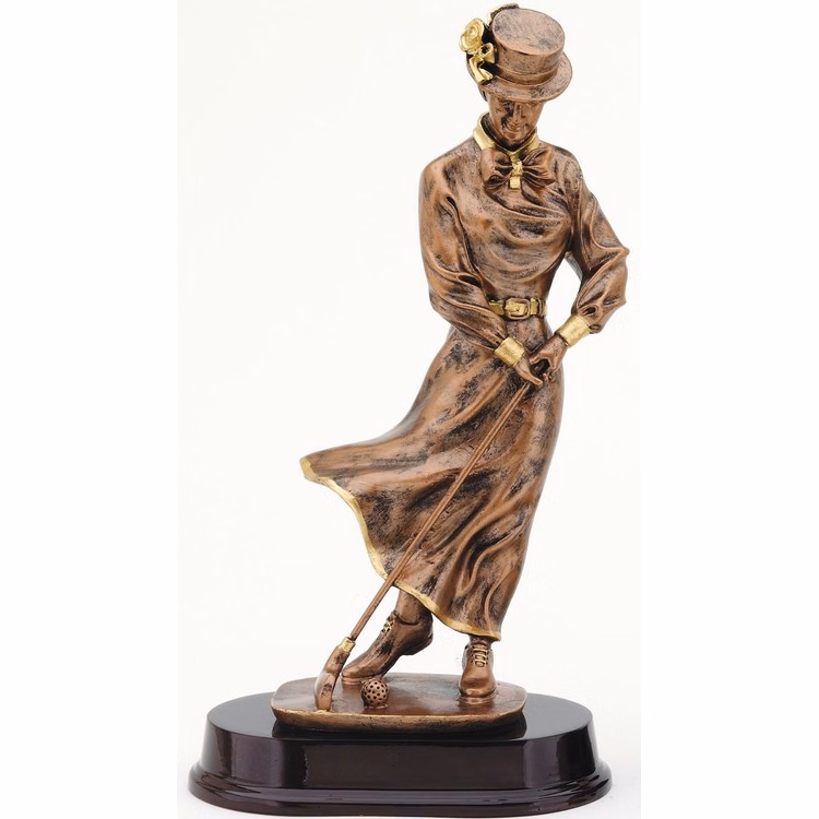 Golf, Female - Bronze Series Golf Resin, 13"