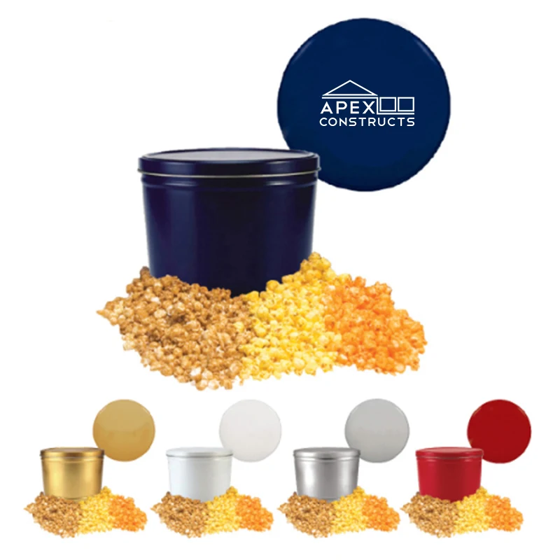 2 Gallon Popcorn Tins - Two Way - Butter and Cheese 1