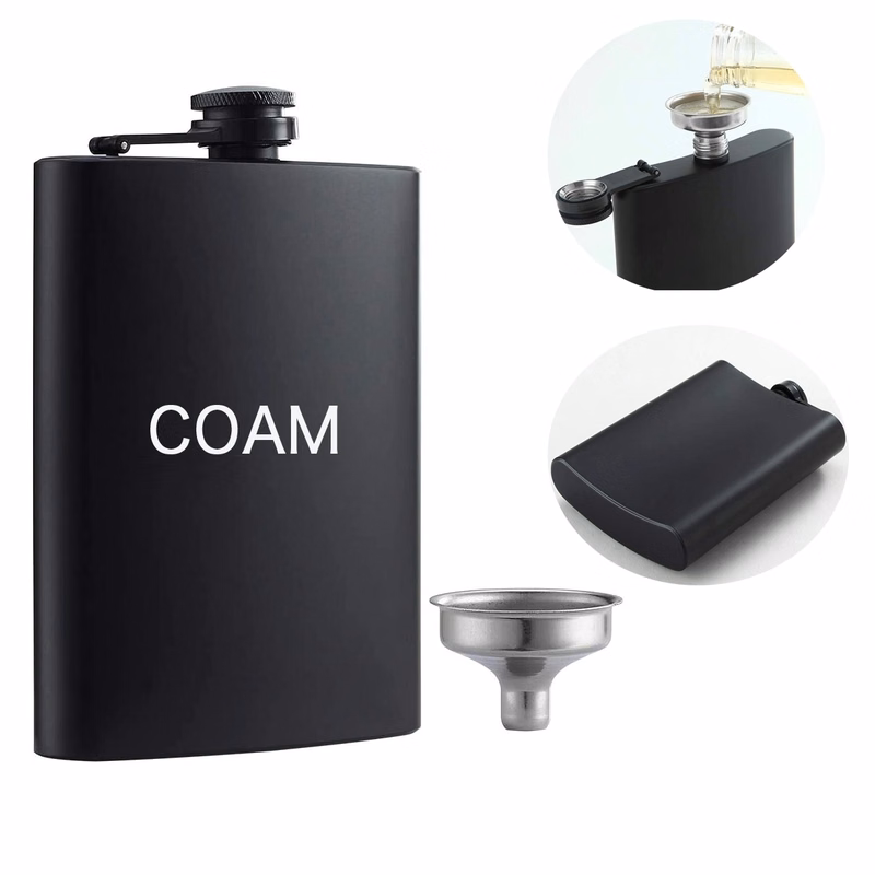 8 Oz Pocket Hip Flask With Funnel