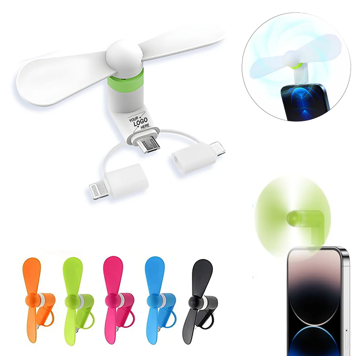 Portable 3-in-1 Smartphone Cooling Fan 1