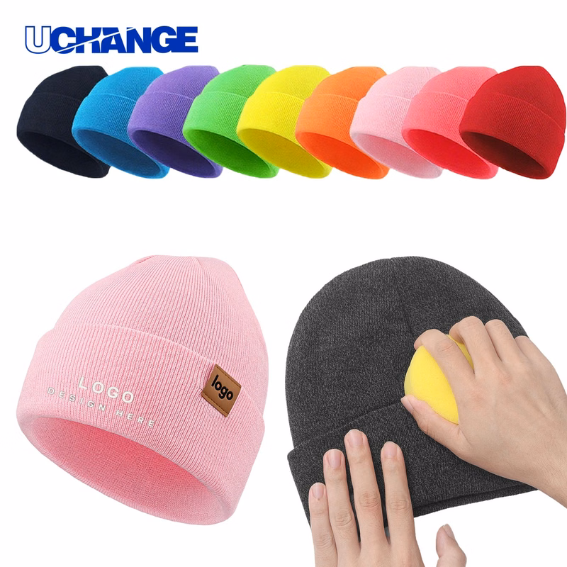 Solid Color Knitted Hat Headwear
