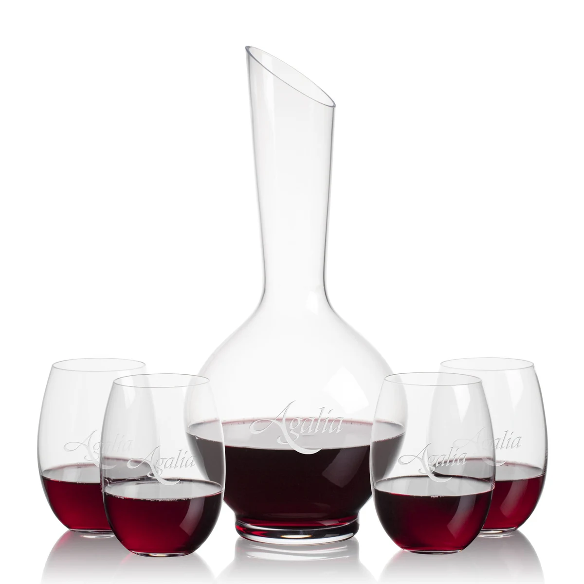 Sanguine Carafe & Carlita Stemless Wine 1