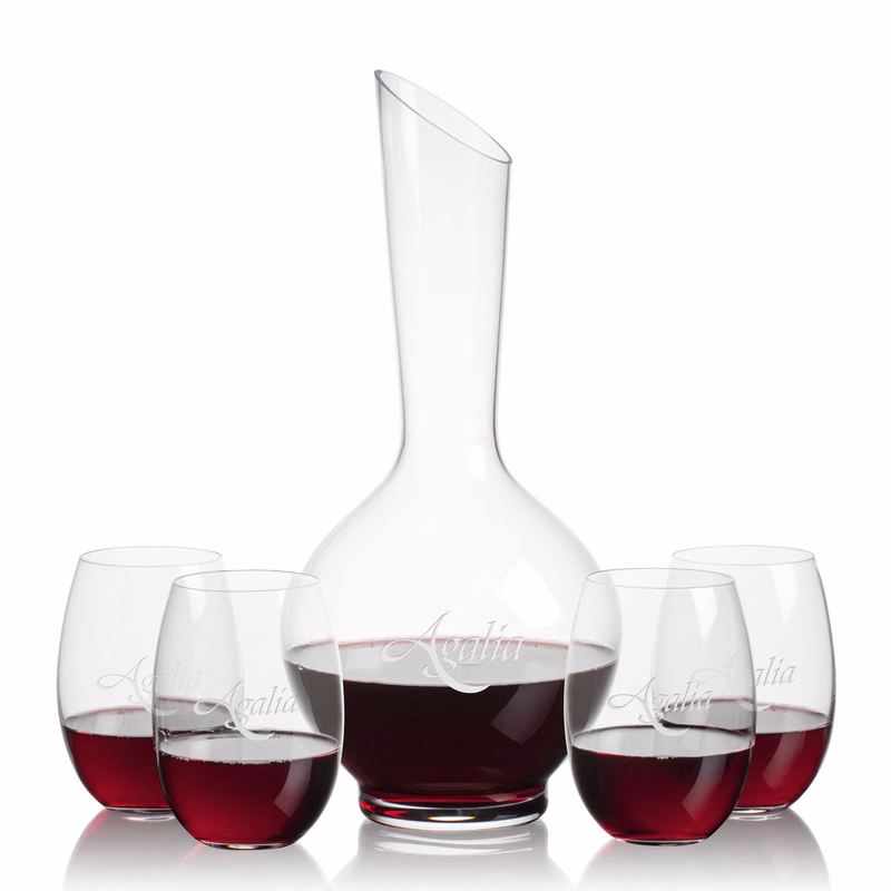 Sanguine Carafe & Carlita Stemless Wine