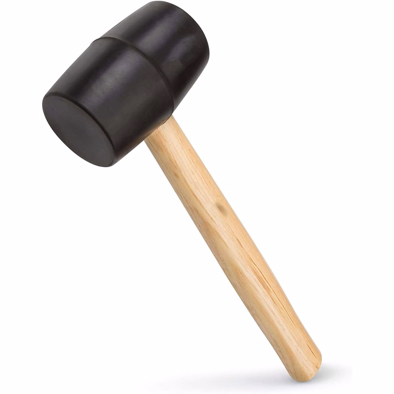 Rubber Mallet with Wood Handle