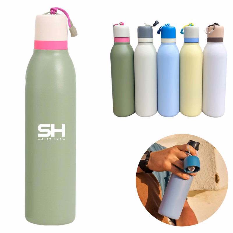 Custom Free Sip Insulated Stainless Steel Twist Water Bottle