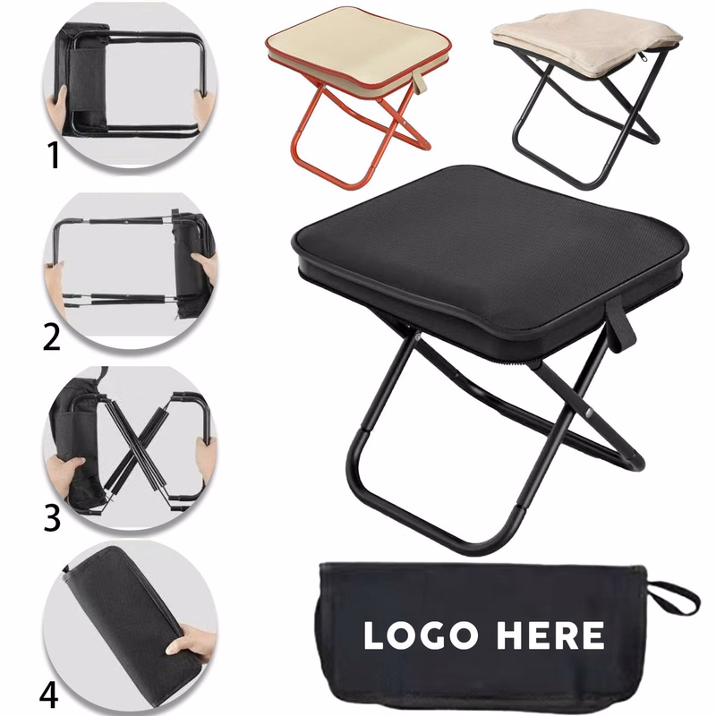 11 Inch Portable Outdoor Foldable Stool 9.4*9.4 Inch Base
