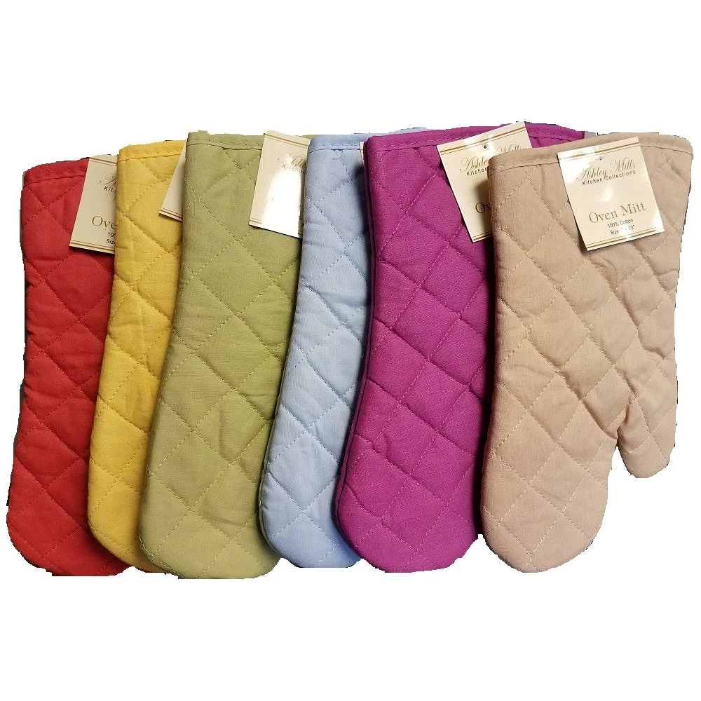 Bright Oven Mitts - Assorted 7" x 12" 1