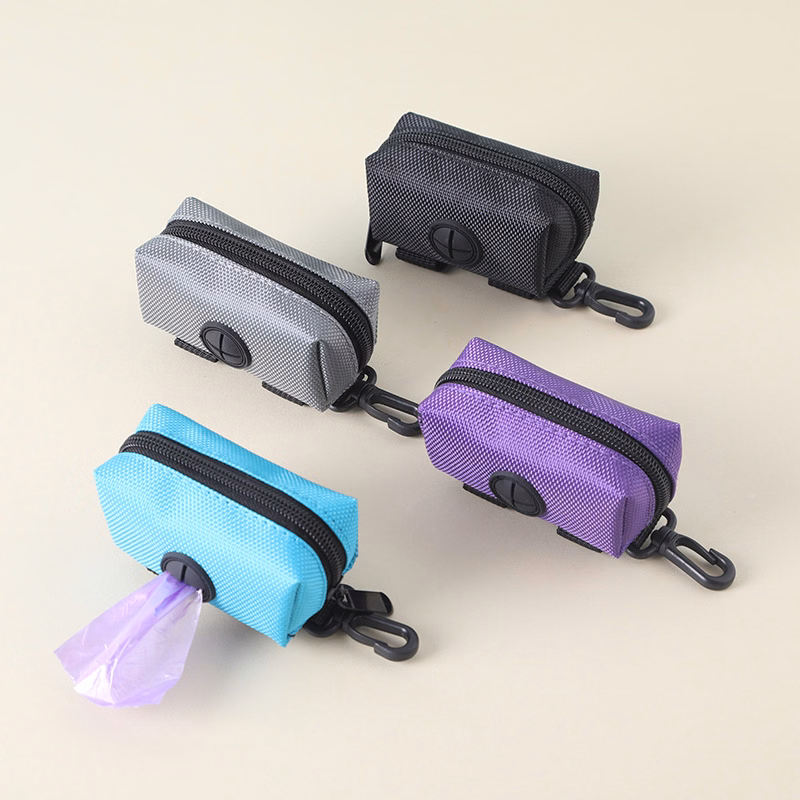 Custom Dog Poop Waste Bag Holder & Attached Zipper Dispenser