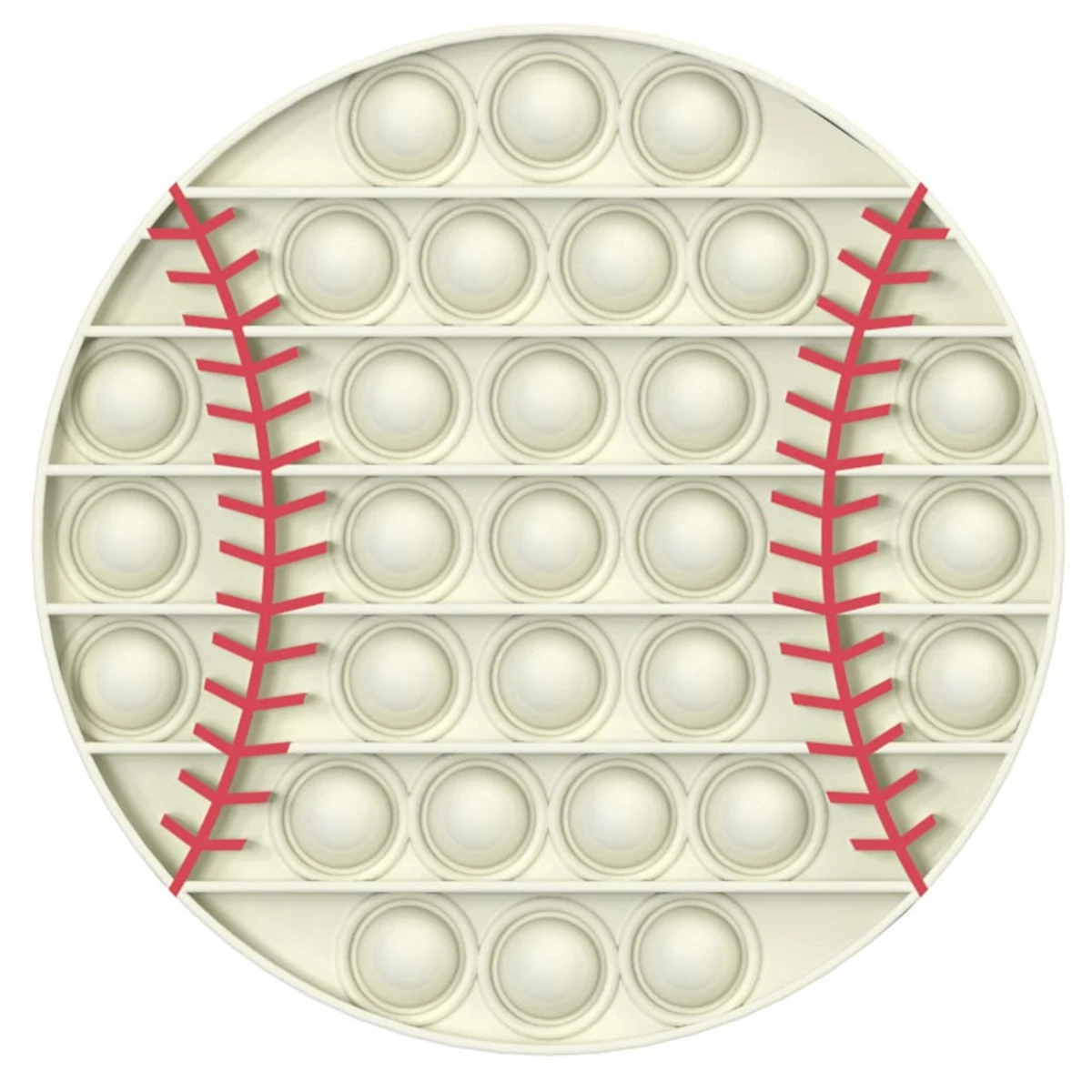 Silicone Baseball Shaped Push Pop Bubble Toy 1