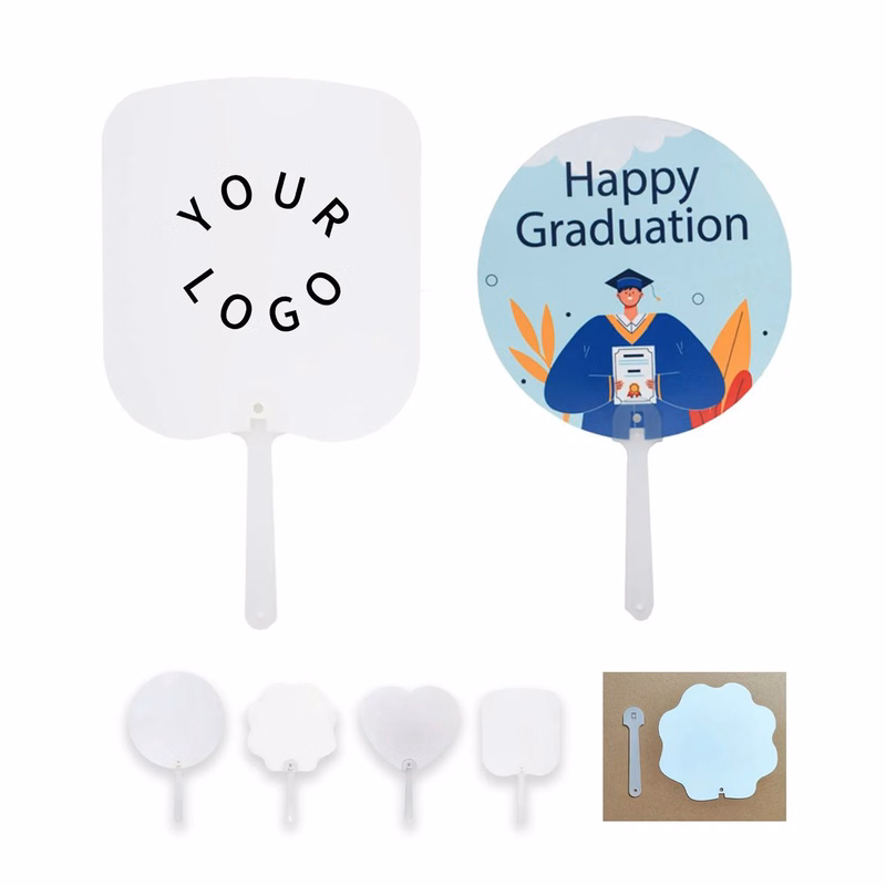 Plastic Promotional Fan with Wide Printable Area