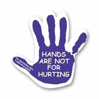 USA Made Premium UV Window Micro-Suction Cling Decal (3"x3") Hand Shape