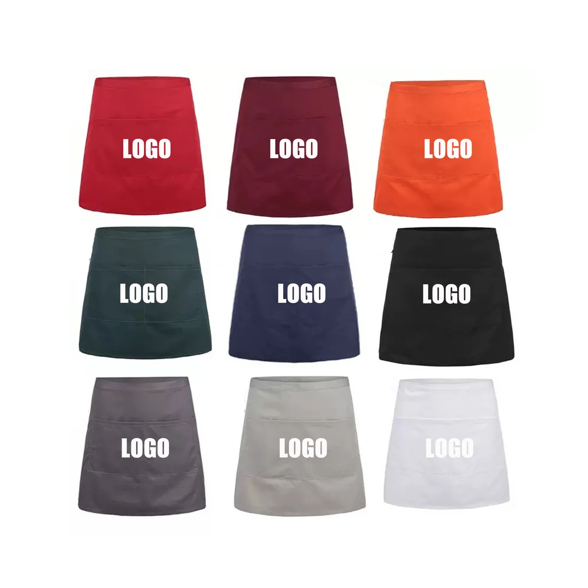 Half Apron With Multiple Pockets 1