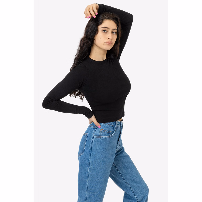 BABY RIB LONG SLEEVE CREWNECK