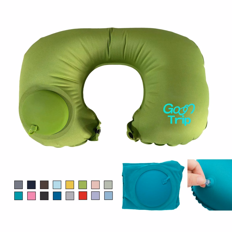 Inflatable U-Shaped Compression Neck Pillow