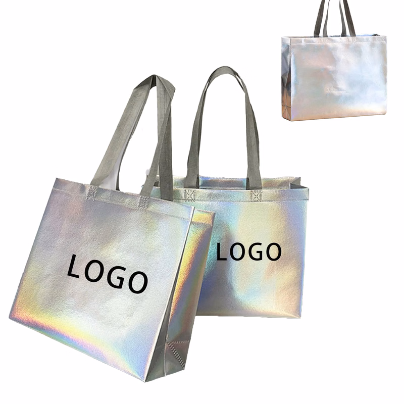 MOQ50 Custom Holographic Non-Woven Tote Bag