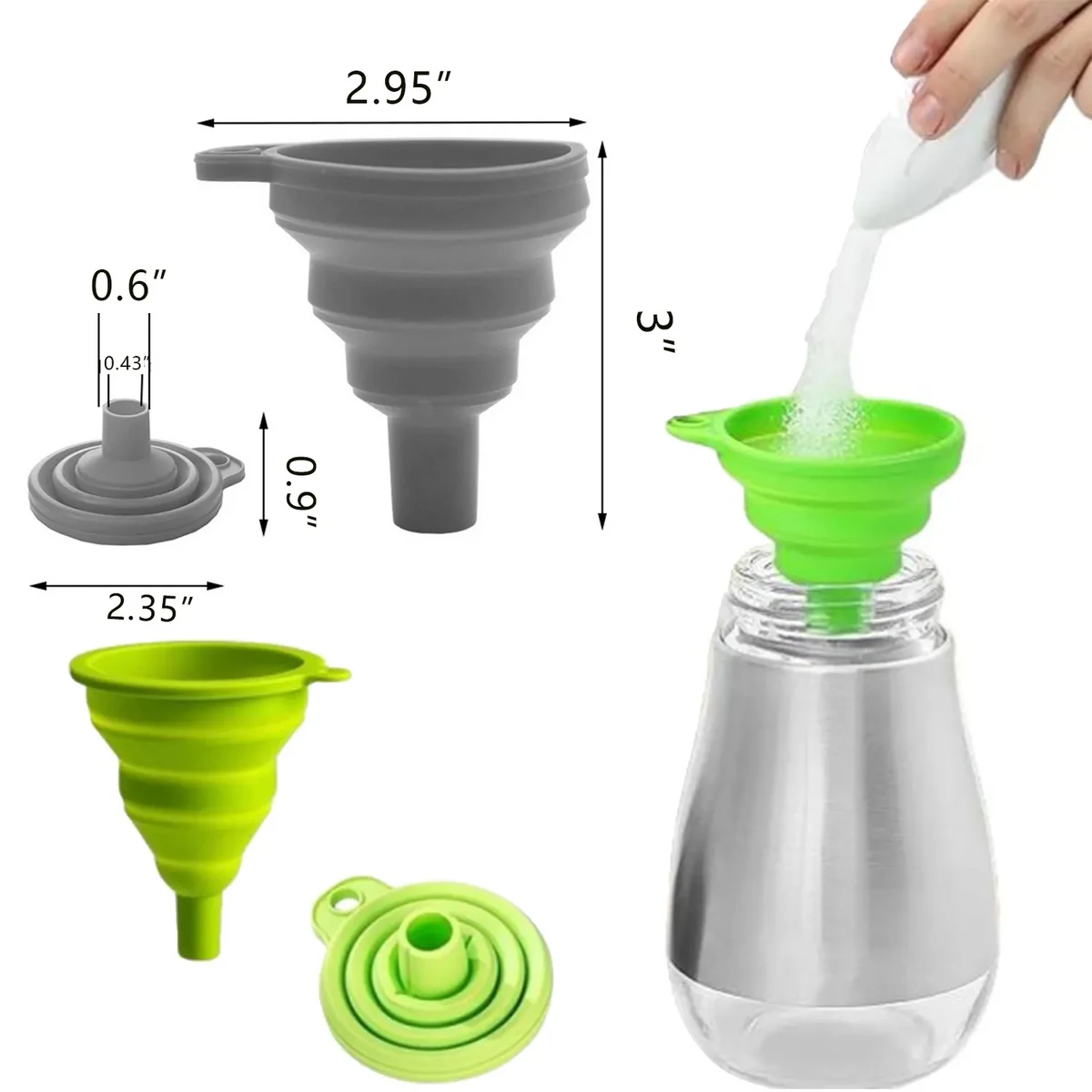 Portable Folding Silicone Funnel 1