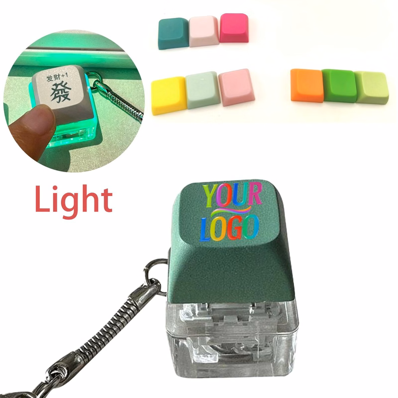 Portable Luminous Mechanical Keyboard Fidget Pendant