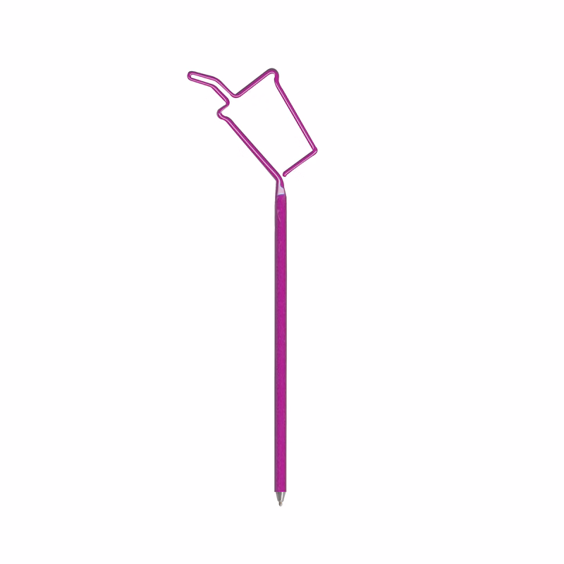 Cup With Straw Inkbend Standard, Bent Pen