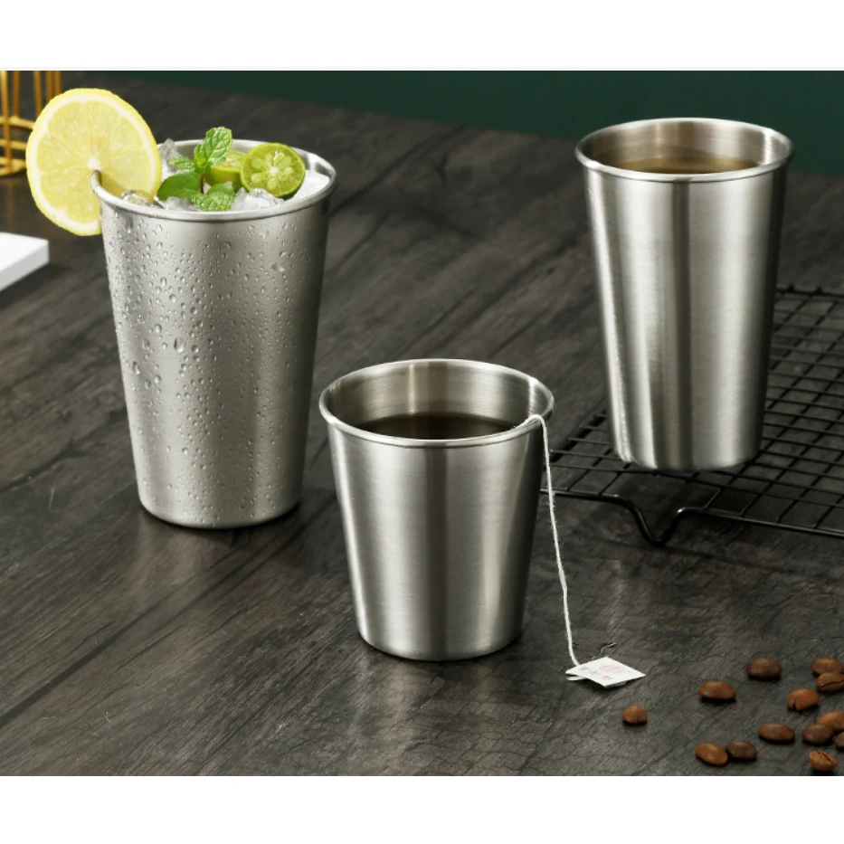 Stainless Steel 16 oz Pint Cup Tumbler 1