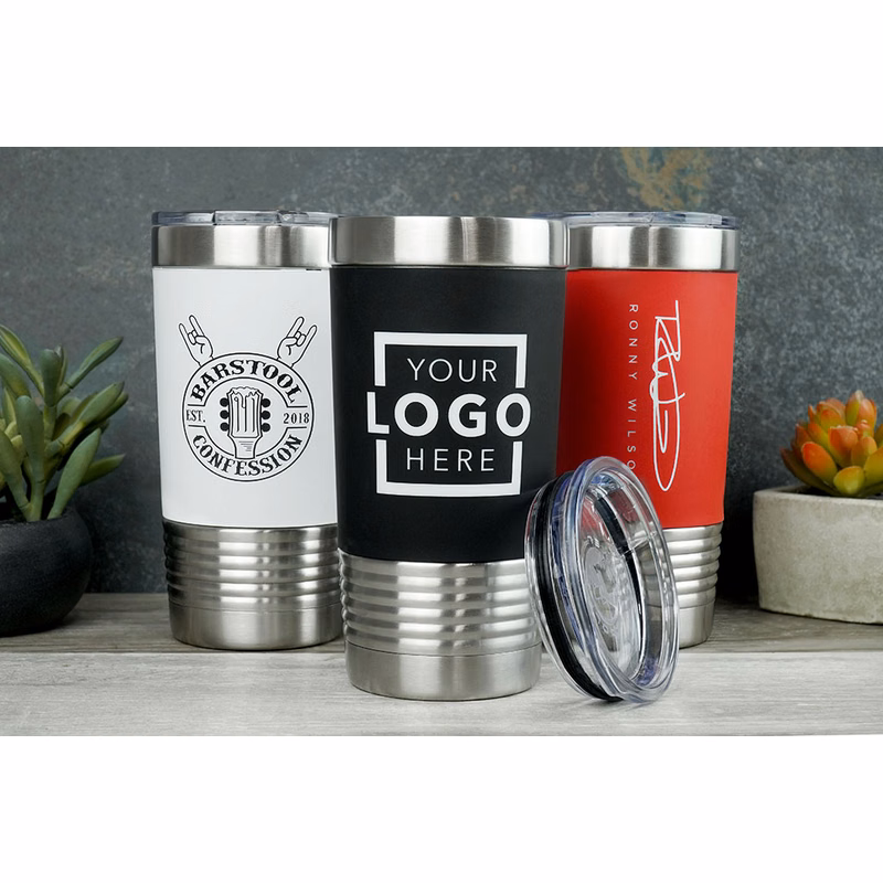 20 oz Silicone Grip Polar Camel Metal Tumbler