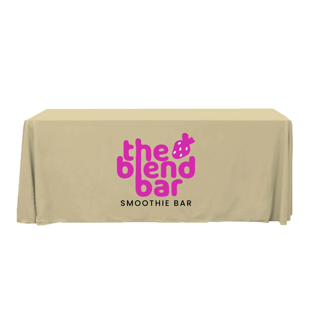 6 ft. Throw PolyKnit Table Cover (Full Color Logo) 1