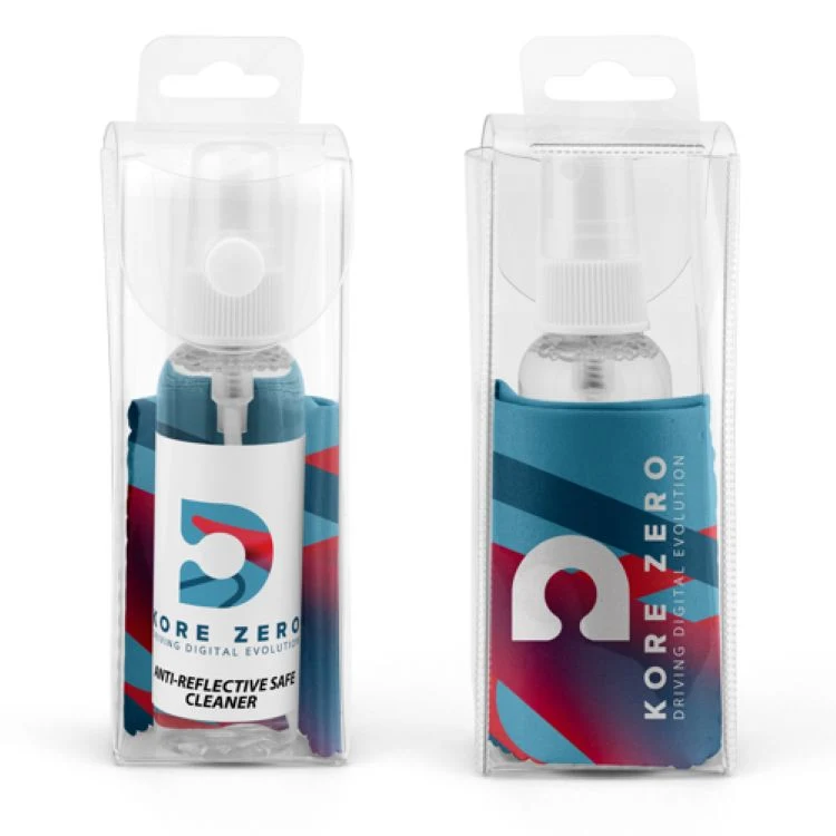 Ultra Opper Fiber Snap Pack Cleaner Kit - Full Color Clear Bottle, Full Color Cloth 1