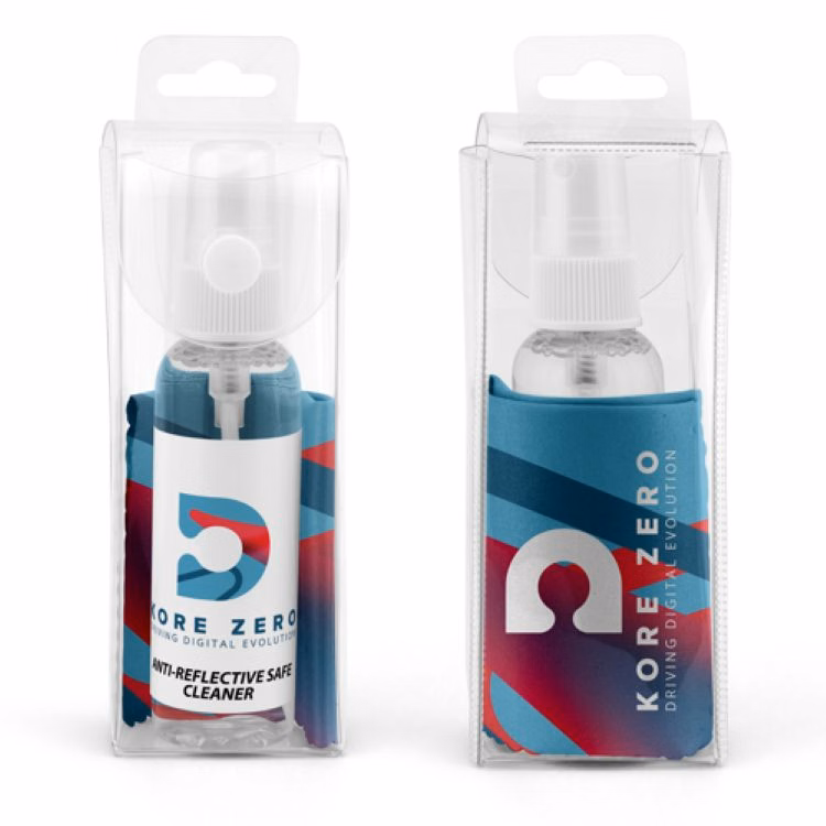 Ultra Opper Fiber Snap Pack Cleaner Kit - Full Color Clear Bottle, Full Color Cloth
