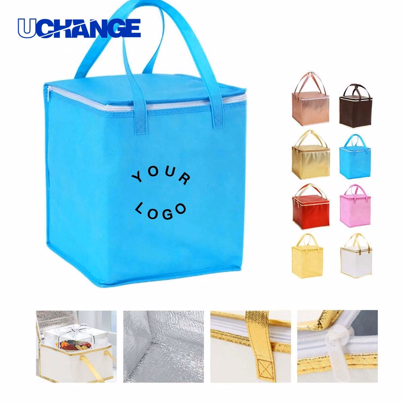Insulated Square Zip Cooler Tote Bag Carrier