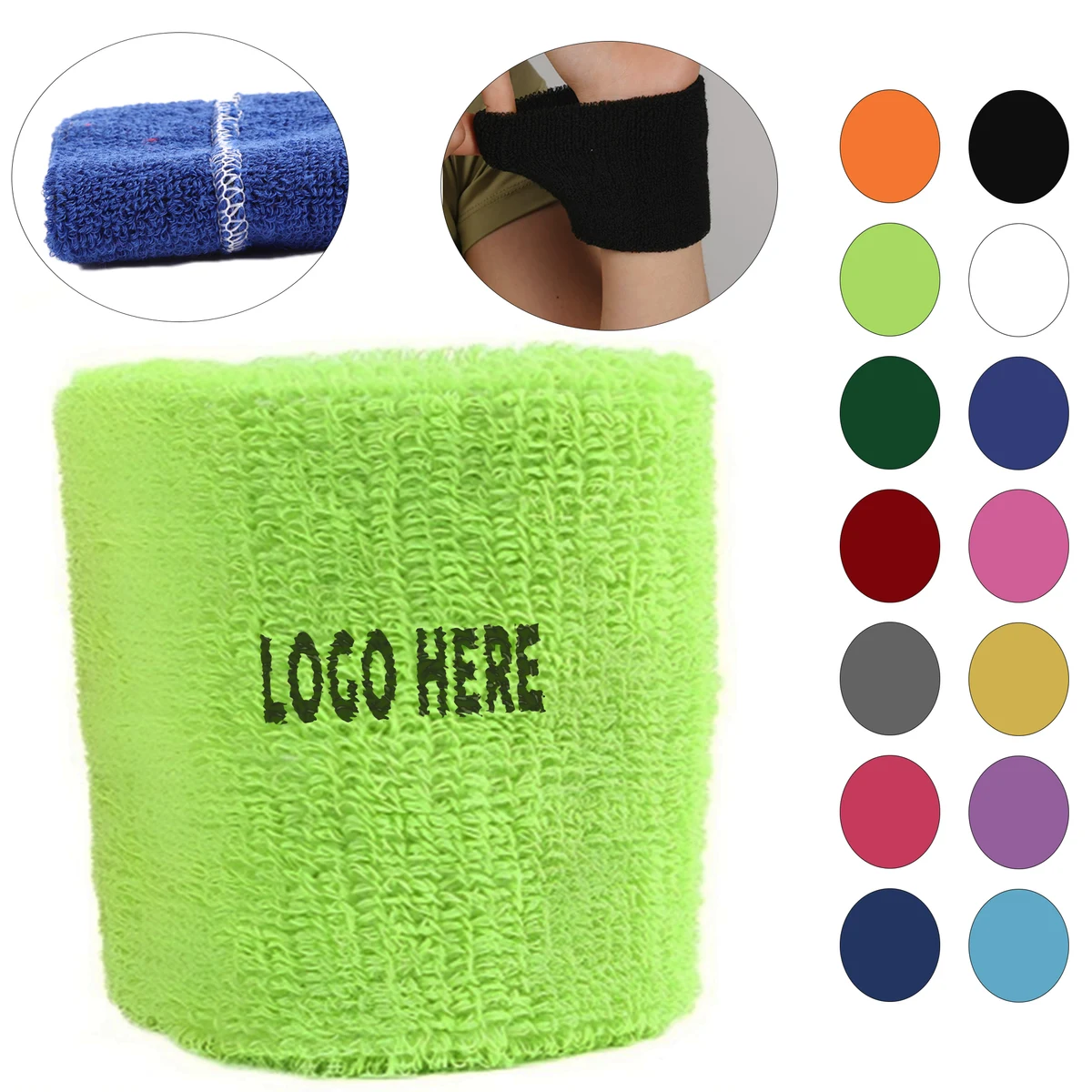 Custom Terry Cloth Workout Wristband 1