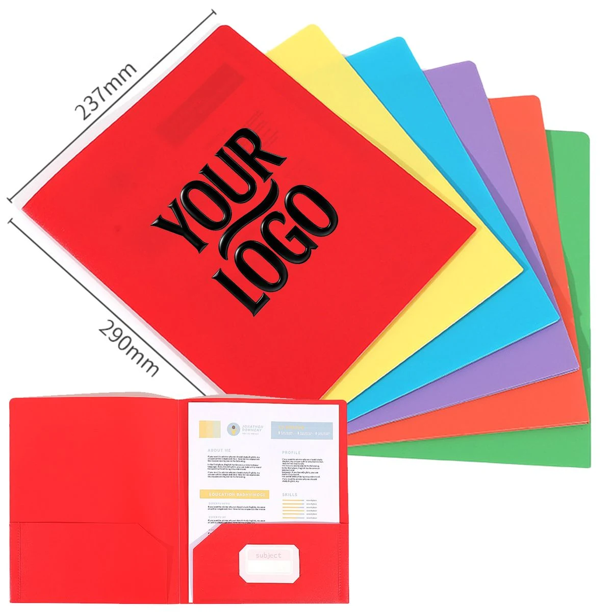 Standard Letter Size Two Pocket Presentation Folder 1