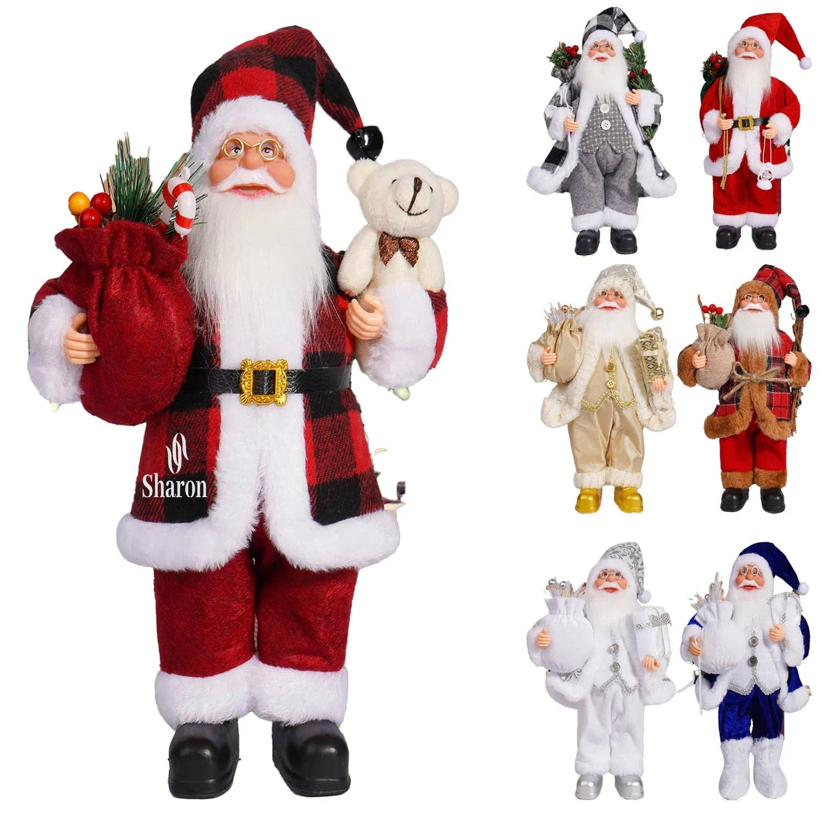 12" Santa Claus Christmas Decorations Toys 1