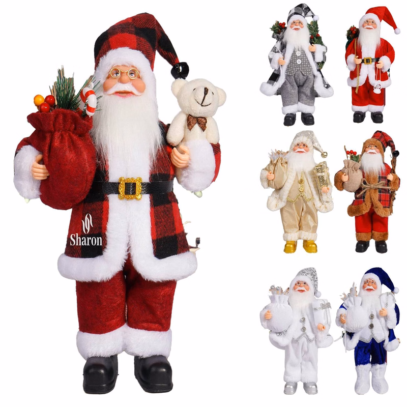 12" Santa Claus Christmas Decorations Toys